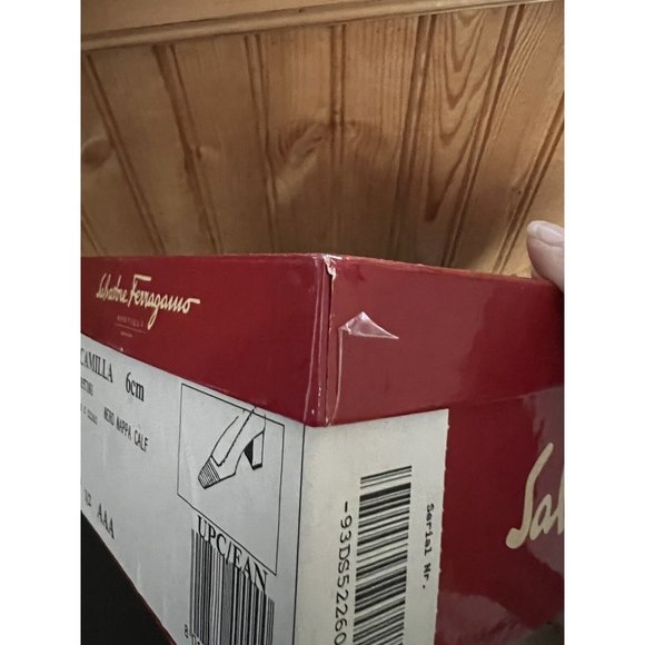 Salvatore Ferragamo Made in Italy Black Quilted Toe Block Heel Pump Size 9.5AAA - Picture 6 of 16